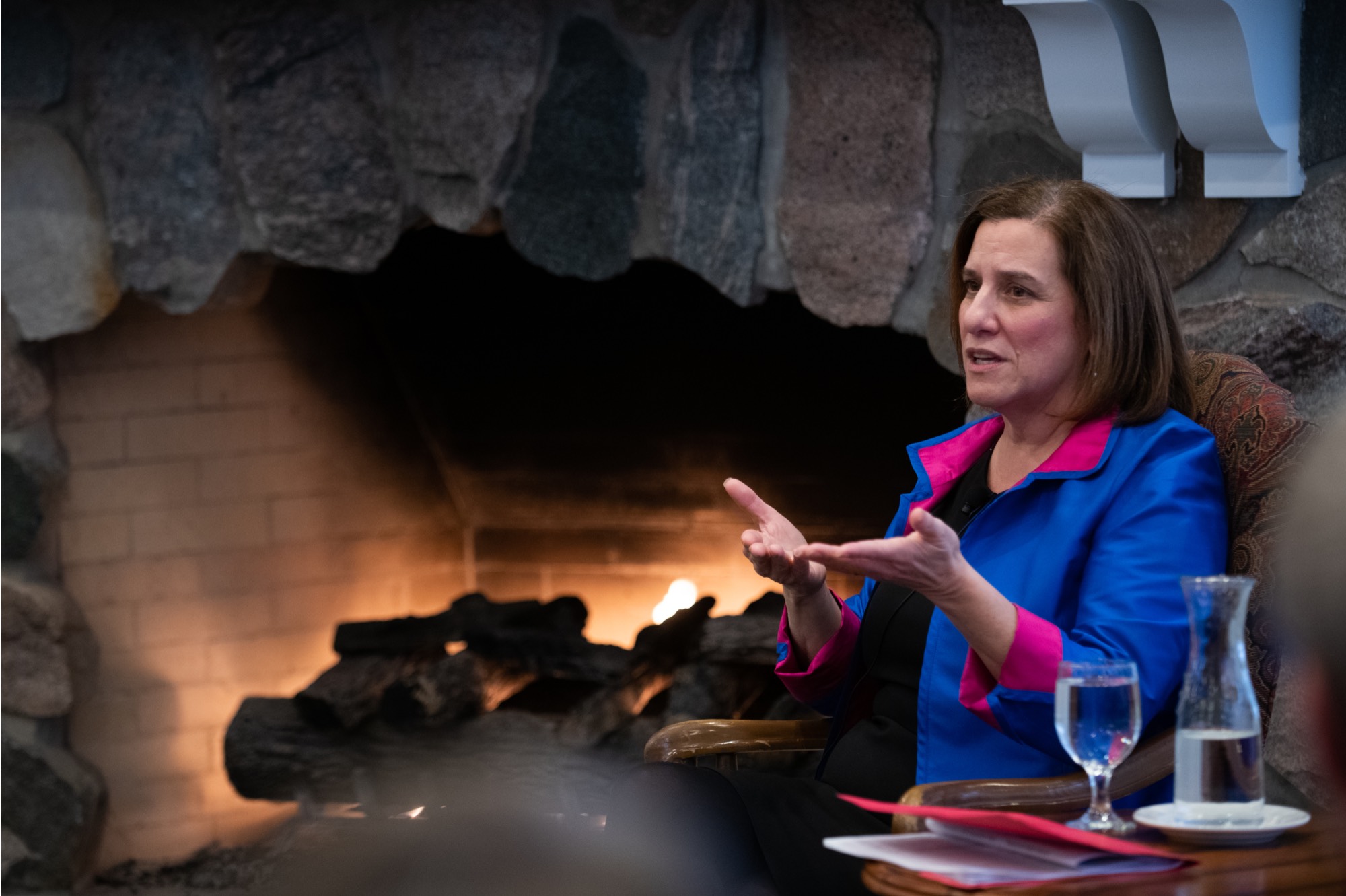Image of President Mantella at Fireside Chat event